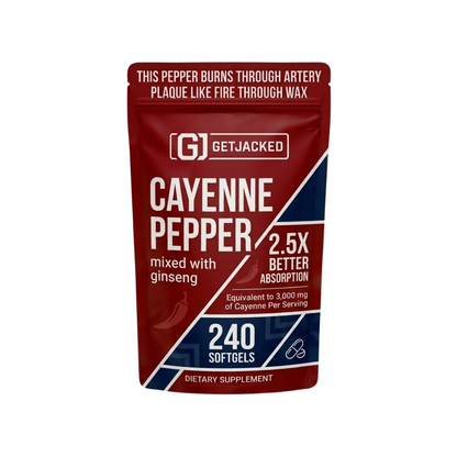 Support Vascular Function with GetJacked Cayenne Softgels Buy 1