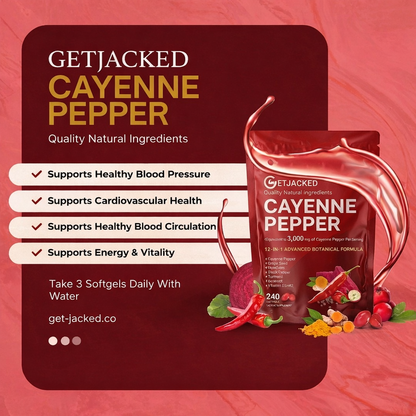 Support Vascular Function with GetJacked Cayenne Softgels