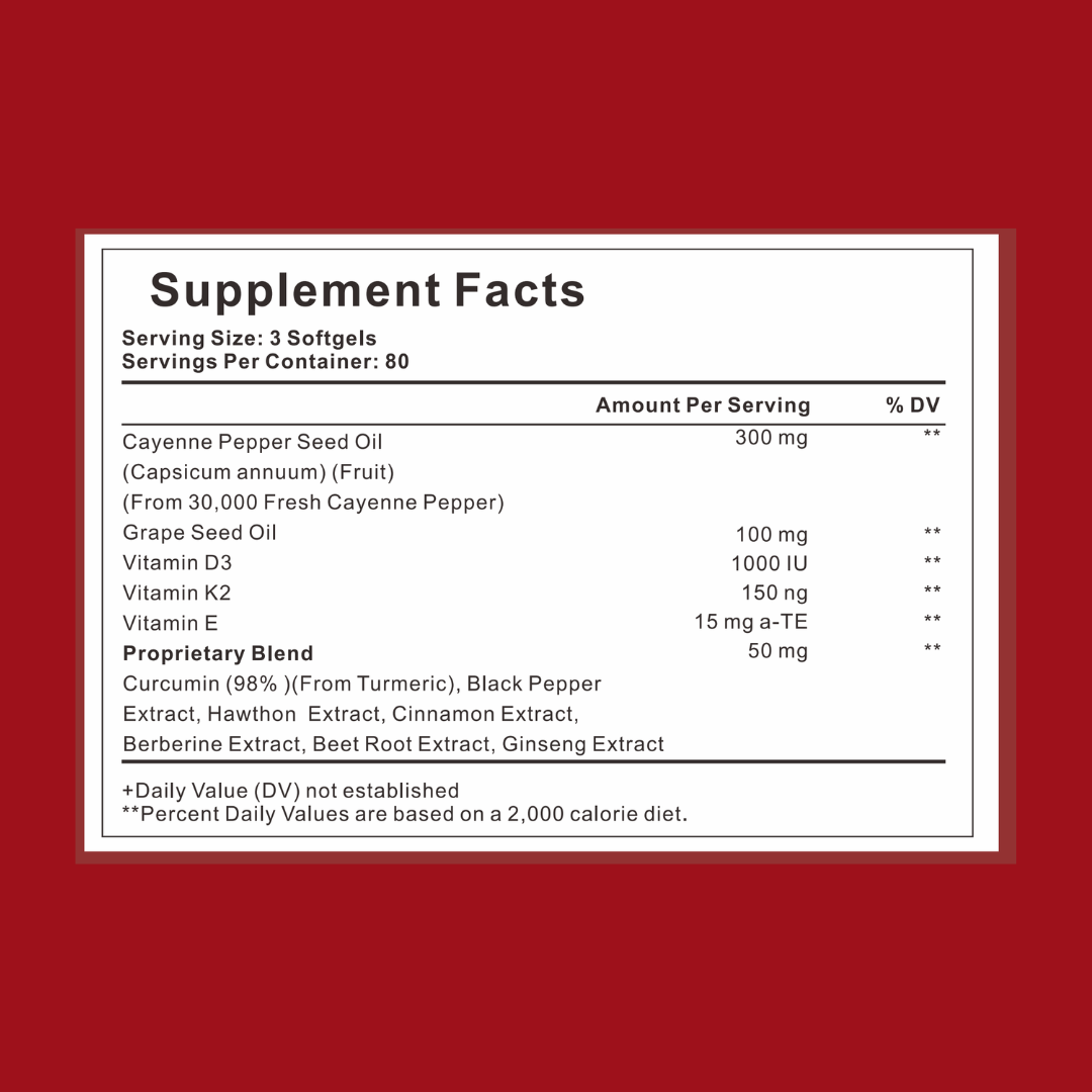 Support Vascular Function with GetJacked Cayenne Softgels Buy 2 Get 2 Free