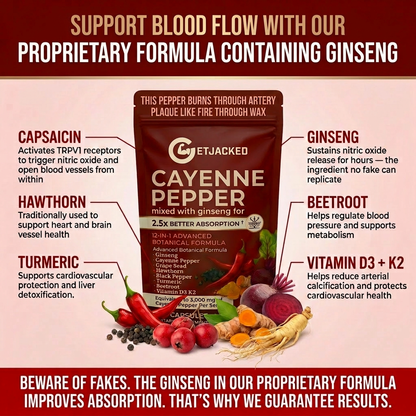 Support Vascular Function with Get-Jacked Cayenne Softgels