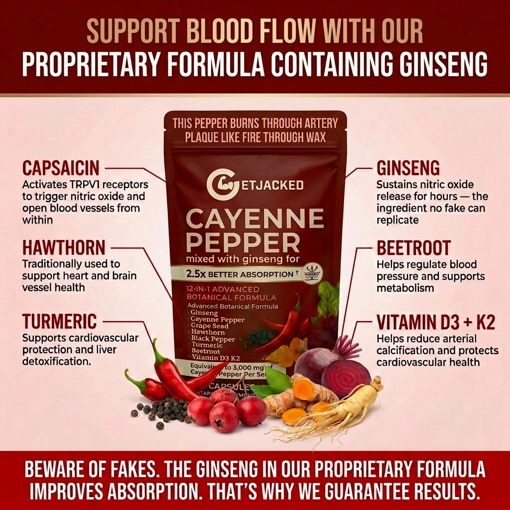 Support Vascular Function with GetJacked Cayenne Softgels
