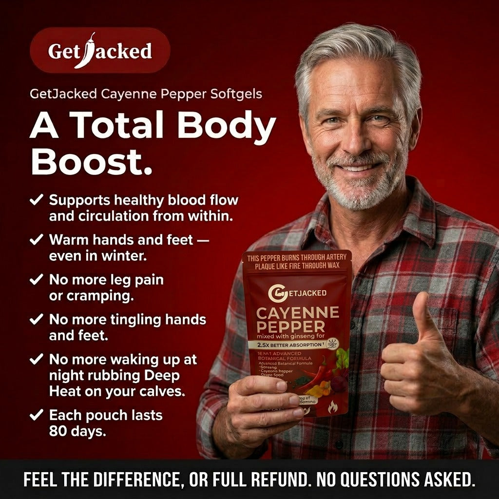 Support Vascular Function with GetJacked Cayenne Softgels