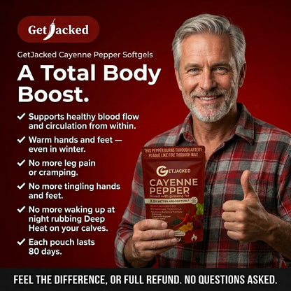 Support Vascular Function with GetJacked Cayenne Softgels