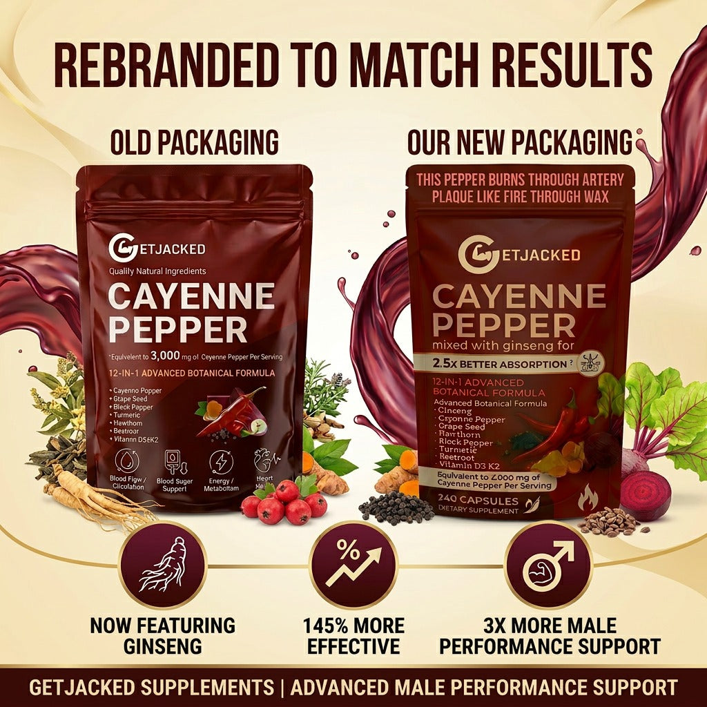 Support Vascular Function with Get-Jacked Cayenne Softgels