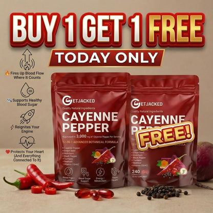 Support Vascular Function with Get-Jacked Cayenne Softgels