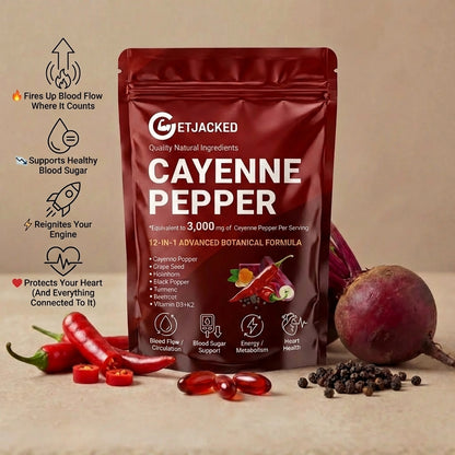 Support Vascular Function with GetJacked Cayenne Softgels